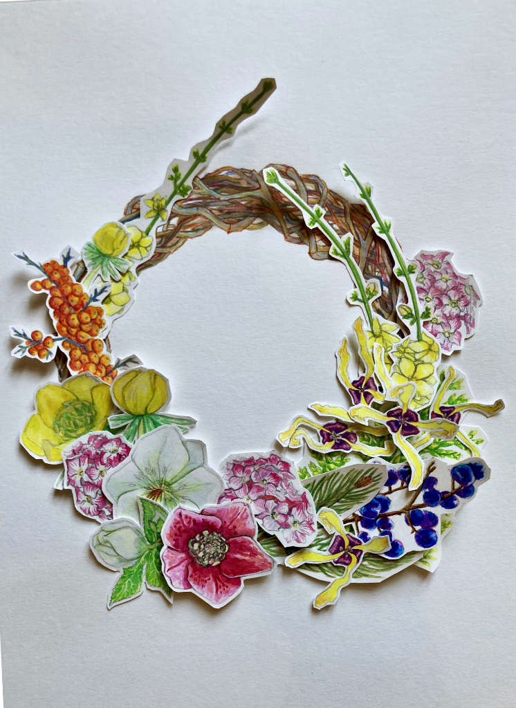 calendar wreath January